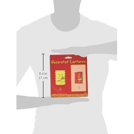 Beistle Chinese Flower Paper Lantern (2 Pcs) -1 Pack, Multicolored