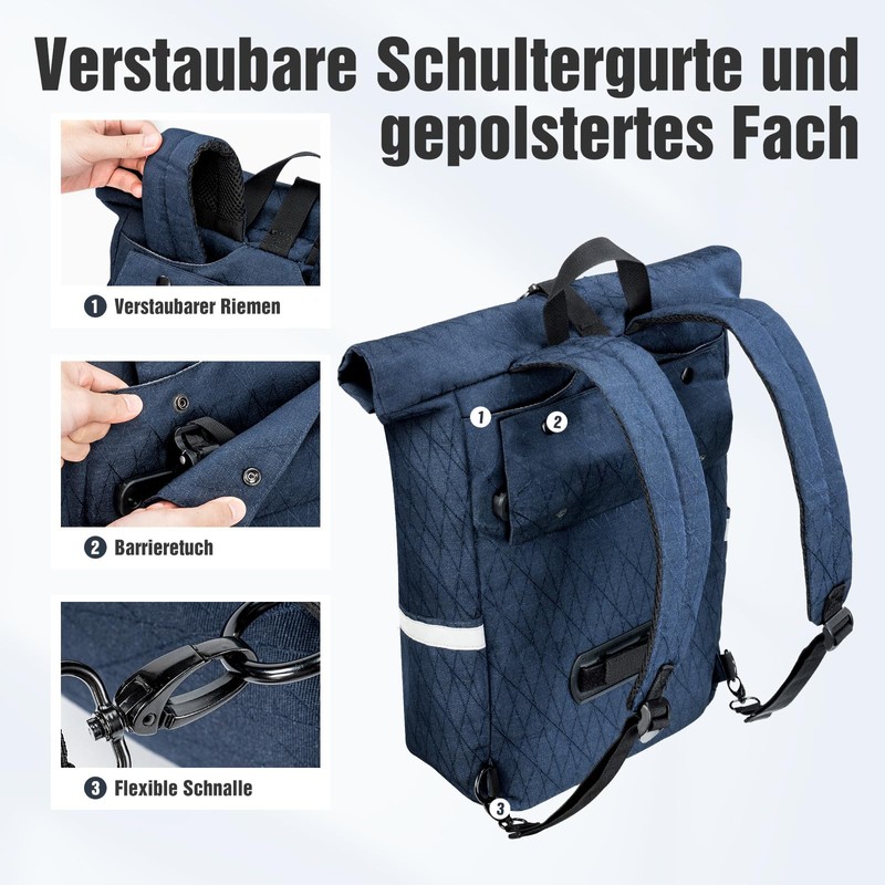 Wiserset 22L Bicycle Bag Backpack, Blue