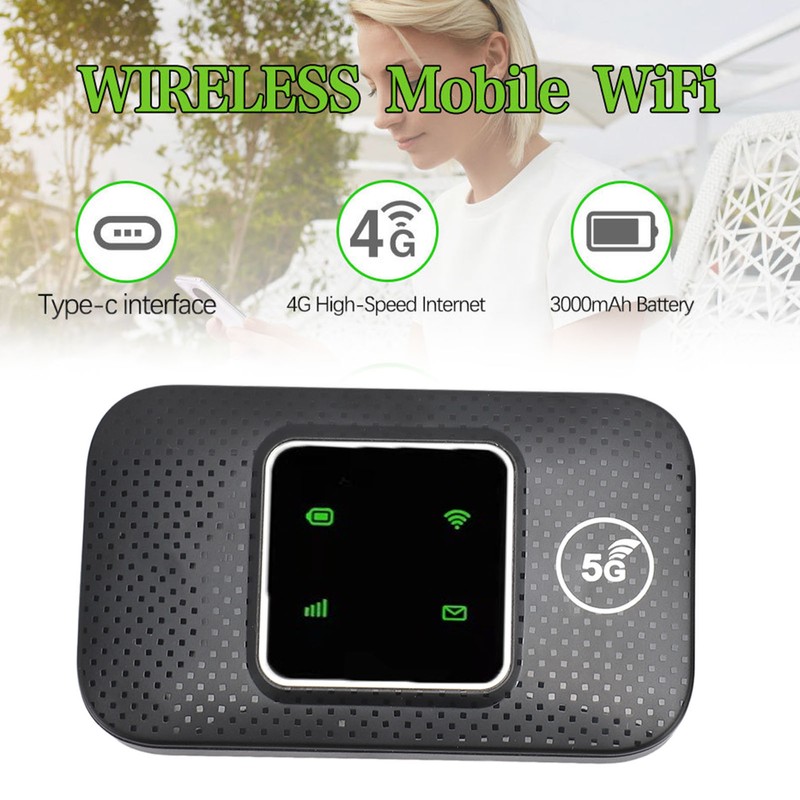 Portable WiFi Hotspot with SIM Card Slot 150Mbps 3000mAh Support