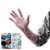 Artibetter Disposable Clear Gloves 50PCS Long Arm Plastic Gloves Latex