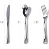 Pre-Rolled Dinner Napkin and Cutlery, Silver/Metallic Plastic (200 Sets)