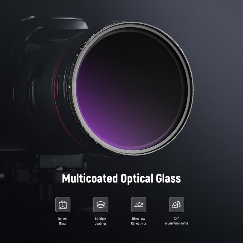 NEEWER 62mm ND2-400 (1-9 Stops) Variable ND Filter with Lens