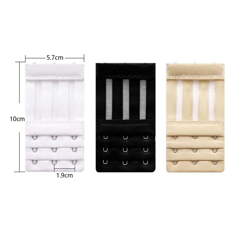 Yesmin 3 Pcs Bra Breathable Extension,Adjustable Nylon Fish Thread Stainless
