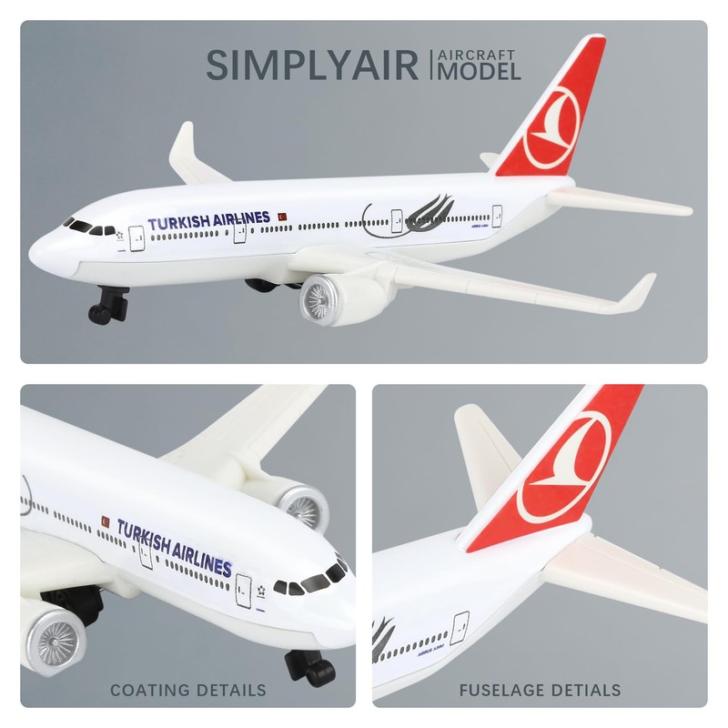 SimplyAir 1/400 Turkey Airplane Model Kits Plastic Airplane Model for