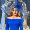 Fascinators for Women,Women Accessories,Royal Blue Fascinator for Women Tea Party
