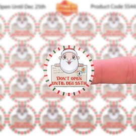 144 Don't Open Until Dec 25th Christmas Santa Stickers for Teachers, Parents 30mm diameter