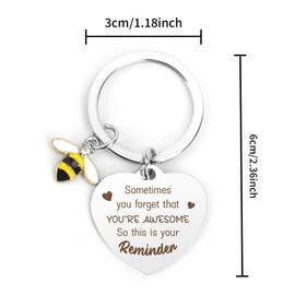 Yeeaulpa Inspirational Graduation Gifts For Women Men Her Him Inspirational Bee Keyring For Women Men Girls Sister Friend Christmas Birthday Gifts Ideas