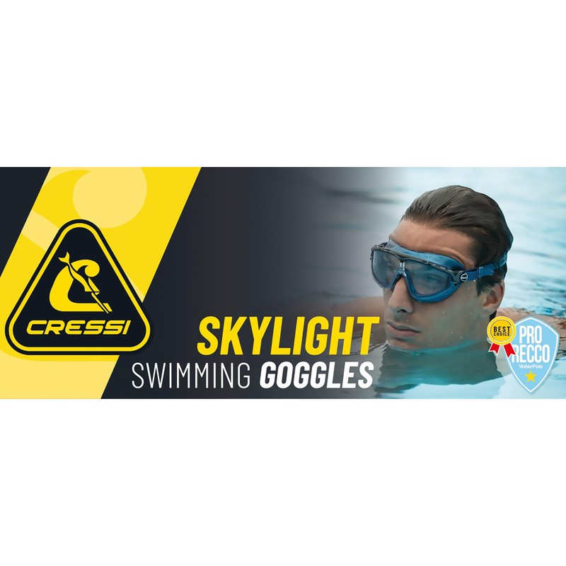 Cressi Unisex's Skylight - anteojos de natación, color azul Nery/negro,