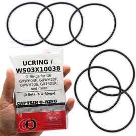 Captain O-Ring – Replacement UCRING / WS03X10038 O-Rings for GE GXWH20F GXWH20T GXWH04F GXRM10RBL GX1S01R Water Filter Housings (3 Sets, 6 O-Rings)