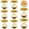 luck sea 8 Pack Church Usher Badges with Pin Back