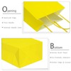 AZOWA Yellow Gift Bags with Tissue Paper Small Yellow Kraft
