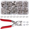 100 Sets Metal Snaps Buttons with Fastener Pliers Press Tool