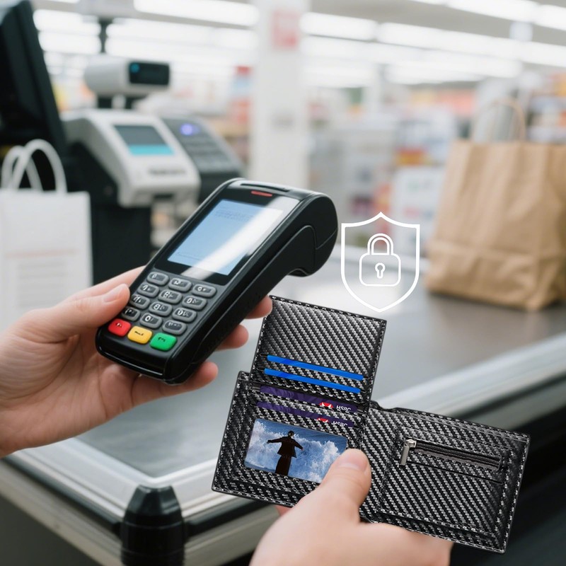 Vxcvzv 1Pcs Wallet Mens, RFID Blocking Wallet, Flip Slim Bifold