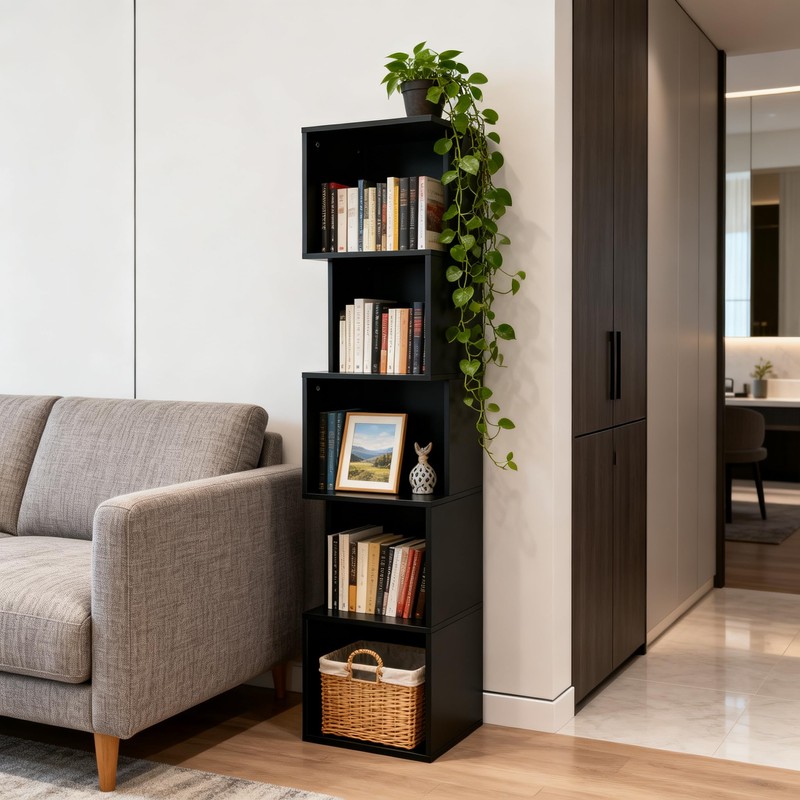 Enjoy Smart 5 Cube Bookshelf, Freestanding 5 Tier Open Display