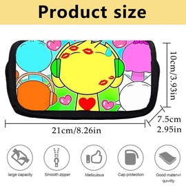 CLKDPNO Cartoon Large Pencil Bag, SPR-UNK Pencil Case & Erasable Pen, Double Layered Stationery Case for School Office Kids Students Teens Adults