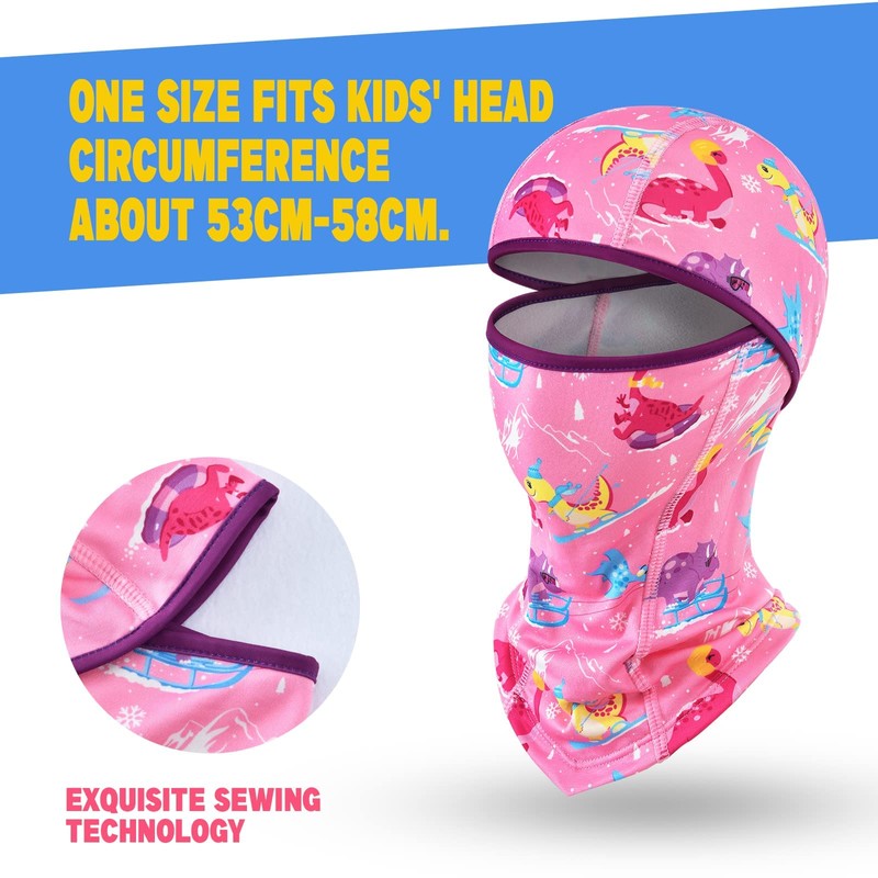WAWSAM Space Children's Balaclava Face Mask for Boys, pink