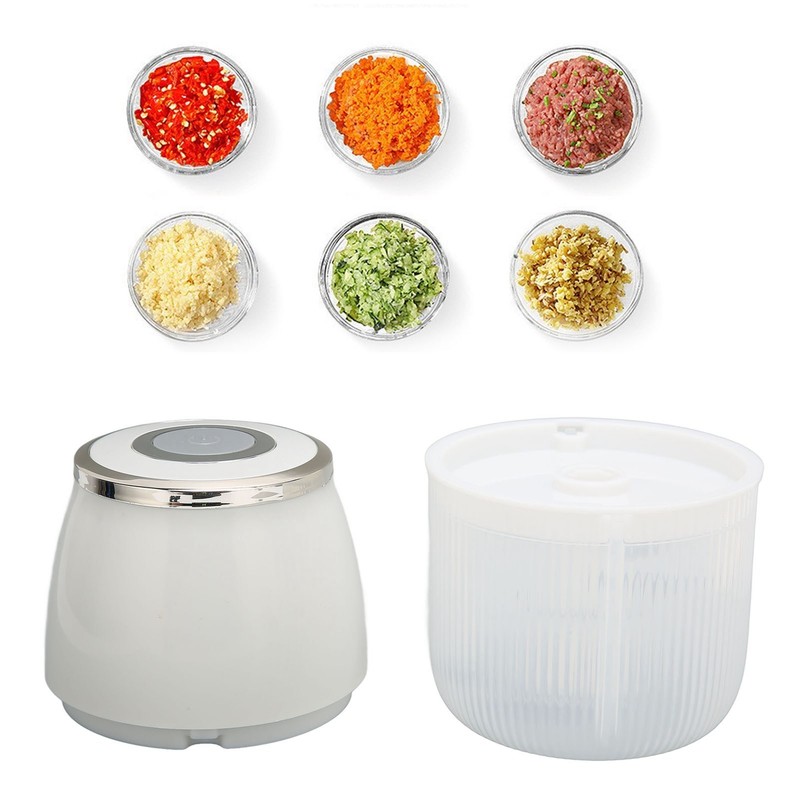 Electric Garlic Chopper 3 Blade Powerful Motor Multifunctional Food Processor