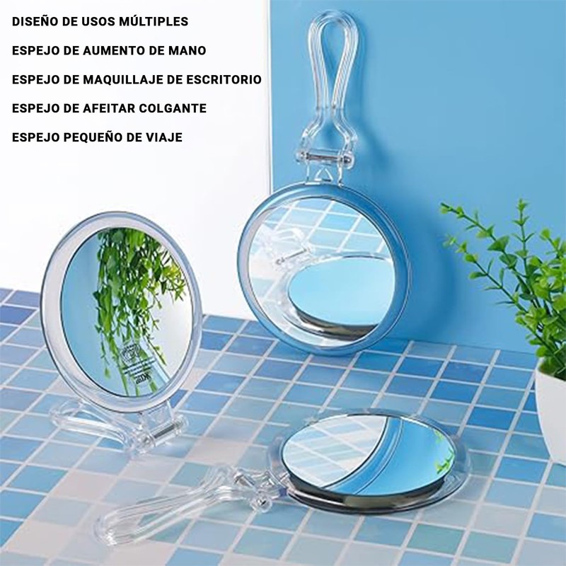 Timotech Espejo de Mano con Aumento 20X y 1X Espejo