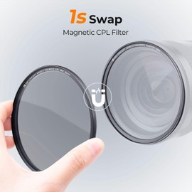 K&F Concept Magnetic Filter Set Nano X-Series 67 mm Magnetic Quick Change System Quick Swap System MCUV+CPL+ND1000 with Lens Adapter and Filter Bag