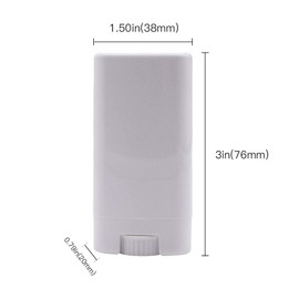 Minsily 20 PCS 15ml White Empty Plastic Oval Deodorant Container Oval Lip Balm Tubes Lipstick Tube 0.5 Oz Deodorant Containers Oval Twist-Up Tubes BPA-Free for DIY Homemade Crayon Chapstick Holder