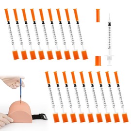 Syringes 1ml/cc 30G, Plastic Multi-Purpose Measuring Tools, Plastic Tube for Small Pet Feeding, Industrial Precision Application, Pack of 20