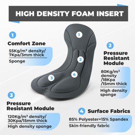 ROCKBROS Cycling Bib Shorts Men’s Italian Padded High-Elastic and Breathable Men’s Bicycle Pants Comfortable Padded Cycling Shorts with Pocket Quick Dry Summer Black 3XL