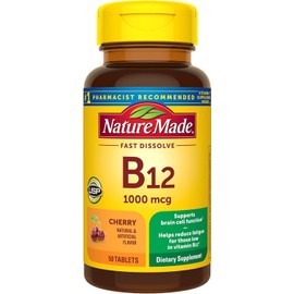 Nature Made Vitamin B-12 1000 MCG Sublingual, 50 Count (Pack of 3)