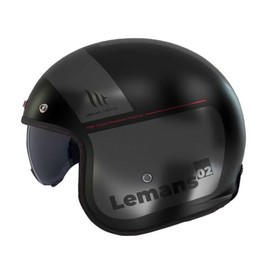 MT LE Mans 2 SV S Quality B2 Jet Helmet with Sunglasses Black/Matte Grey T-S
