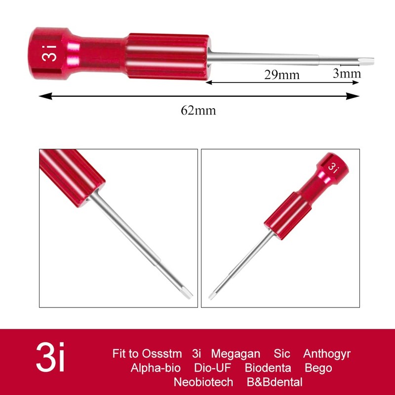 DenFactory 8PCS Lab Implant Screw Driver Kit Technician Tools Micro