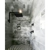 Aquaiaw High Rise Shower Arm and Flange, 10.5 inch, Solid