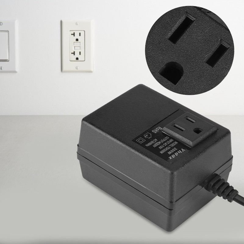transformador 110 a 220, 200W Viaje Adaptador 110V a 220V