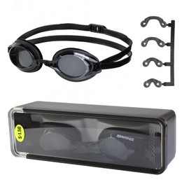 SWANS SR-2NEVOP Optical Swimming Goggles with Prescription for Myopic Tinted, Prescription: -4.5, Colour: Smoke Black (SMBK)