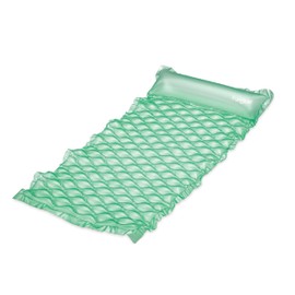 Maccabi Art Comfy Mat Fresh Mint – Inflatable Pool Float Lounge for Adults – 69"x31.5" – Quilted Soft Surface – DuraSeam – Easy Grip – AirFlate Tool – Ages 14+