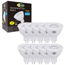 CLAR - GU5.3 LED, LED spotlight, 12 V, MR16, 7 W, 4000ºK (Pack of 10)