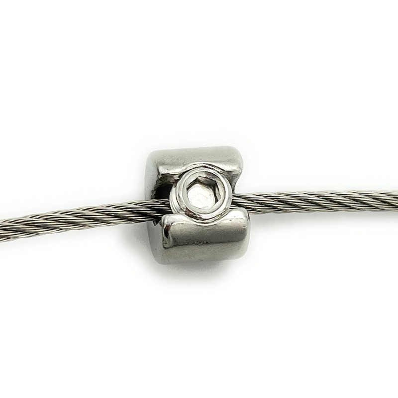 Clamp Stopper, Stop Clamp, Stainless Steel V4A, Wire Rope Diameter