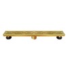 Neodrain 24-in Brushed Brass Rectangular Linear Shower Drain with Brick