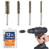 12 Pcs Stainless Steel Bore Brush, Wire Brush for Drill