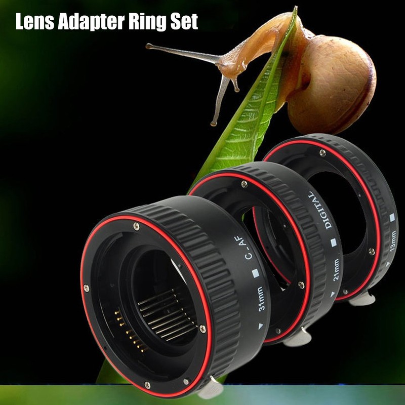 Metal Auto Focusing Macro Extension Lens Adapter Tube Rings Set