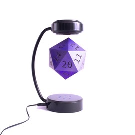 A&B1 Tabletop D20 Dice with LED Lights - 20-Sided Die for D&D Decoration, Cosplay, and Fantasy Gaming (Purple)