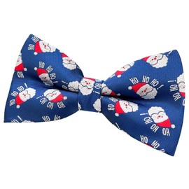 Retreez Pajarita preatada con diseño navideño de Papá Noel Ho Ho Ho (12,7 cm), Azul marino, Talla única