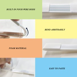 Ostomy Bag Sealing Strip - Drainable Pouch Clamps, Disposable, 5"L, 10 Pcs