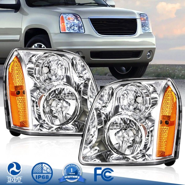 Unbranded FOR 2007-2014 GMC YUKON XL 1500 2500 HEADLIGHTS HEADLAMPS