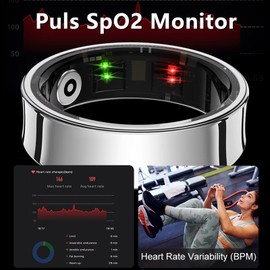 Smart Ring Fitness Ring Tracker Smart Rings for Men Women Android iOS Fitness Ring SpO2 Sleep Tracker IP68 Waterproof Pedometer Calories Heart Rate Heart Rate Monitor Sleep Tracker Activity Tracker
