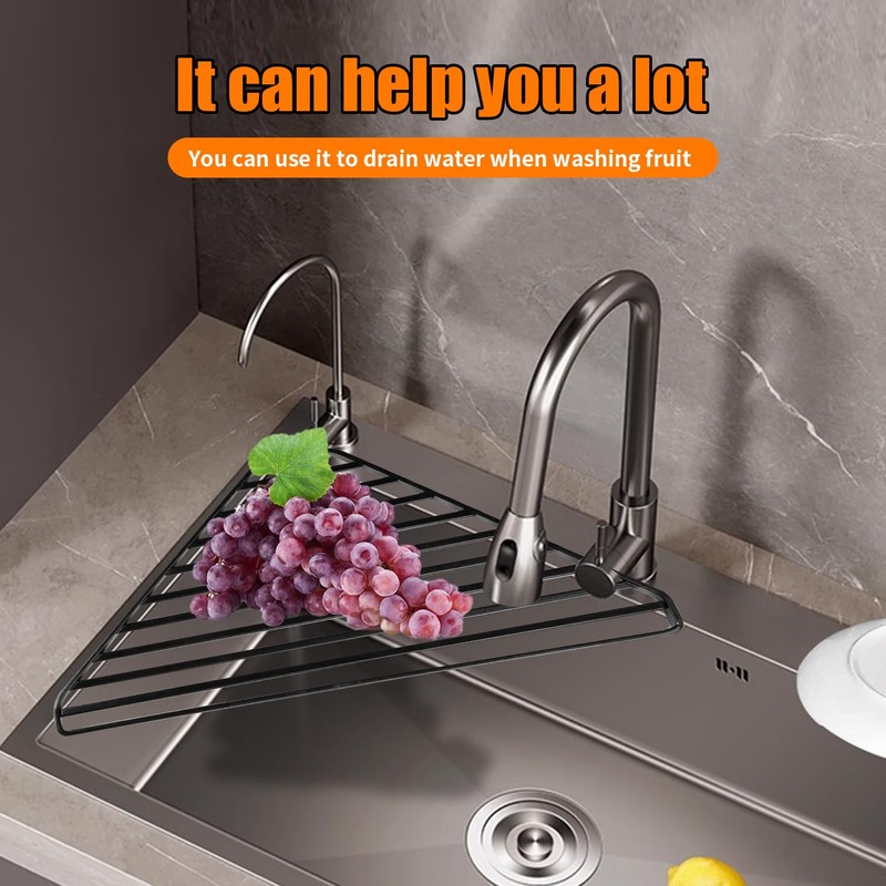 Dish Drainer Roll Up Drainer Sink Corner Triangle Corner Sink