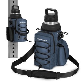 NATURE PIONEOR Magnetic Gym Bag for Men and Women - Magnet Water Bottle Holder Sling Carrier with Crossbody Shoulder Strap,Gym Accessories Pouch,Phone Pockets for Sports,Walking,Travel,Workout