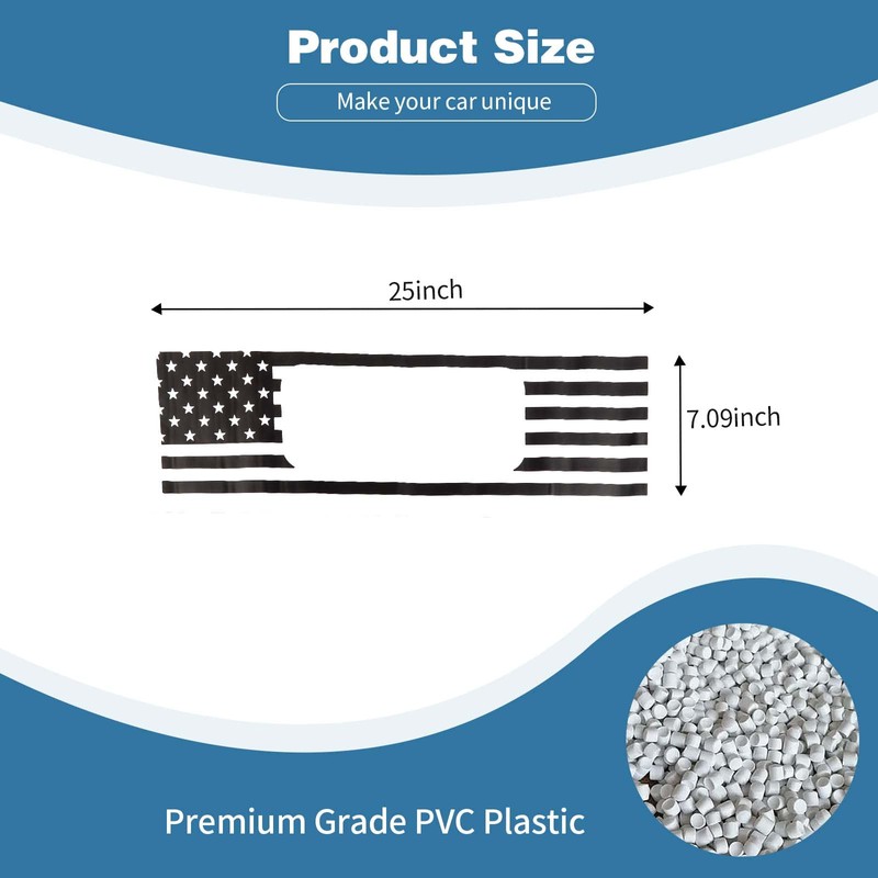 PDKLIN for Durango American Flag Sticker Rear License Plate Decals