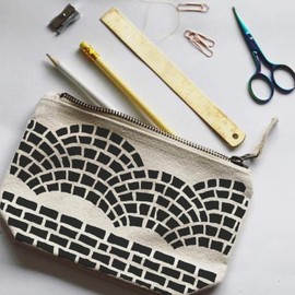 CrafTreat Reusable Brick Stencils for Painting on Wood, Walls, Furniture, Floors and Tiles - Fancy Bricks 6" x 6" - Stencils for Scrapbooking - Large Wall Stencils