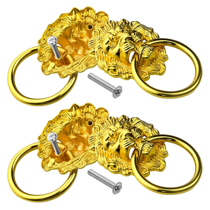 WMYCONGCONG 6Pcs 3.58 x 2.04 Inch Lion Head Drawer Pull