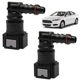 Pack of 2 Fuel Line Connectors, Hose Coupling, 90 Degree Quick Connector, Plastic Connector, 7.89 mm ID6 Quick Release Connector, Petrol Hose Coupling