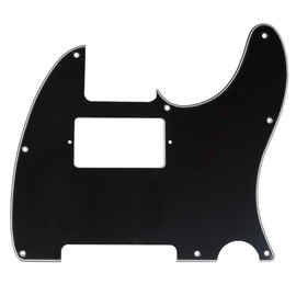 Musiclily 8 Löcher Humbucker Tele Pickguard Gitarre Schlagbrett für Fender American/Mexican Standard Telecaster Modern Style E-Gitarre,3 lagig Schwarz